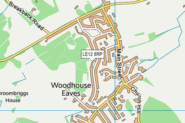 LE12 8RP map - OS VectorMap District (Ordnance Survey)