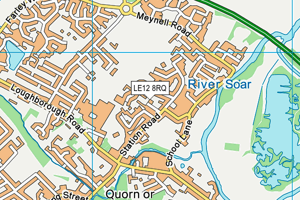 LE12 8RQ map - OS VectorMap District (Ordnance Survey)