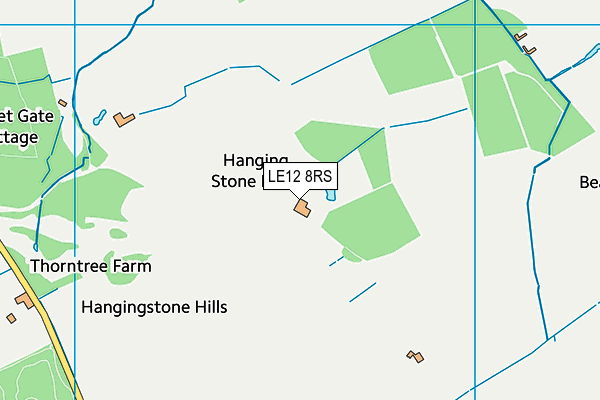 LE12 8RS map - OS VectorMap District (Ordnance Survey)