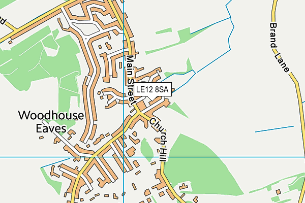 LE12 8SA map - OS VectorMap District (Ordnance Survey)