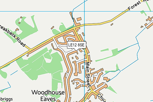 LE12 8SE map - OS VectorMap District (Ordnance Survey)