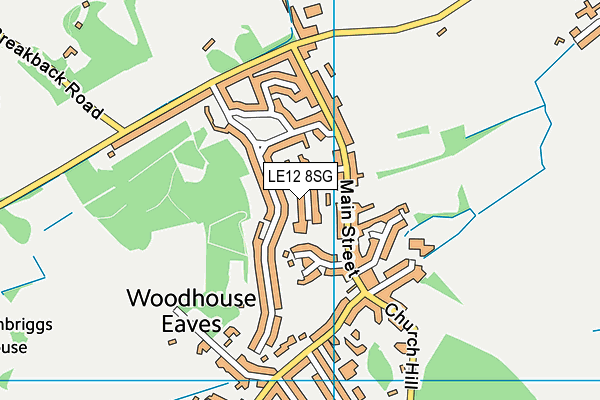 LE12 8SG map - OS VectorMap District (Ordnance Survey)