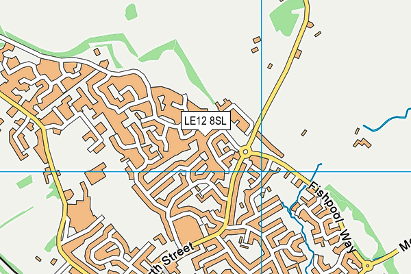 LE12 8SL map - OS VectorMap District (Ordnance Survey)