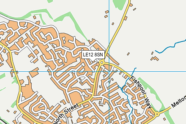 LE12 8SN map - OS VectorMap District (Ordnance Survey)