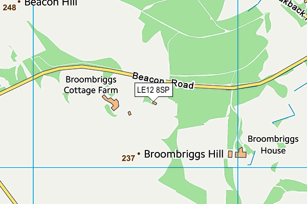 LE12 8SP map - OS VectorMap District (Ordnance Survey)