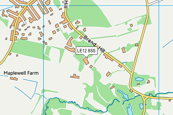 LE12 8SS map - OS VectorMap District (Ordnance Survey)