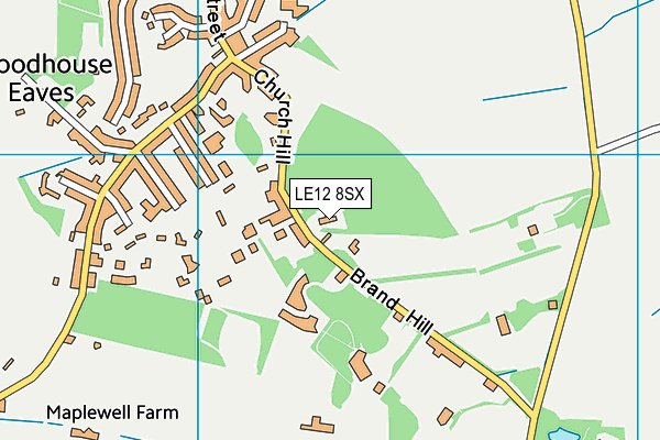 LE12 8SX map - OS VectorMap District (Ordnance Survey)