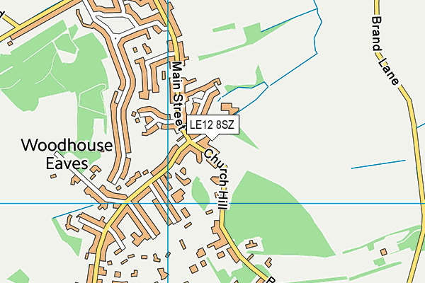 LE12 8SZ map - OS VectorMap District (Ordnance Survey)