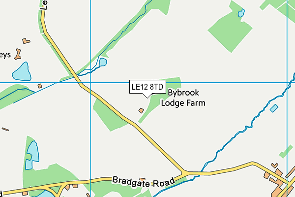 LE12 8TD map - OS VectorMap District (Ordnance Survey)