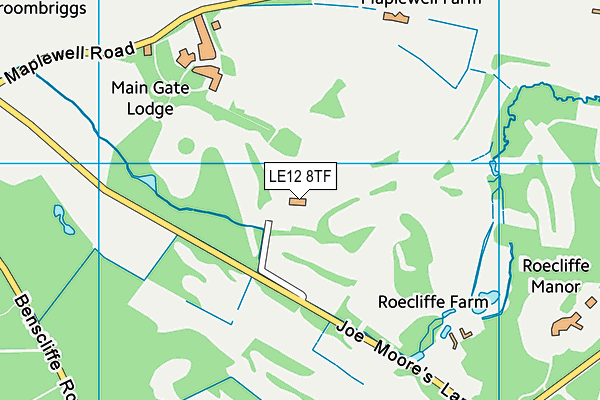 LE12 8TF map - OS VectorMap District (Ordnance Survey)