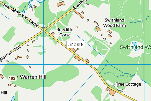 LE12 8TN map - OS VectorMap District (Ordnance Survey)