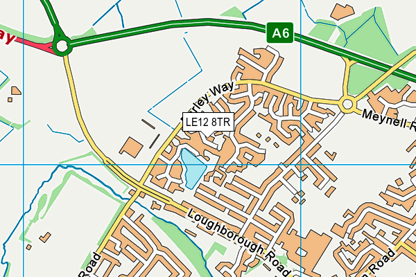 LE12 8TR map - OS VectorMap District (Ordnance Survey)
