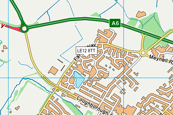 LE12 8TT map - OS VectorMap District (Ordnance Survey)