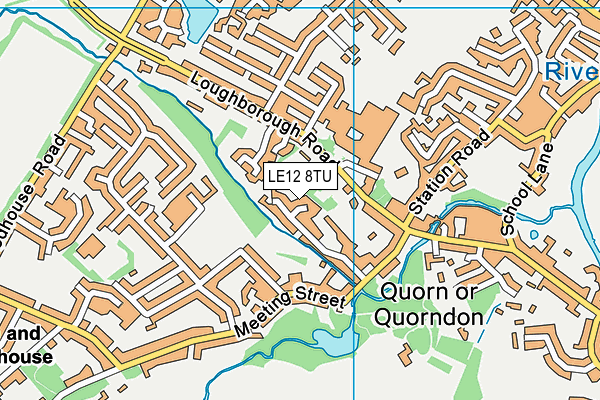 LE12 8TU map - OS VectorMap District (Ordnance Survey)