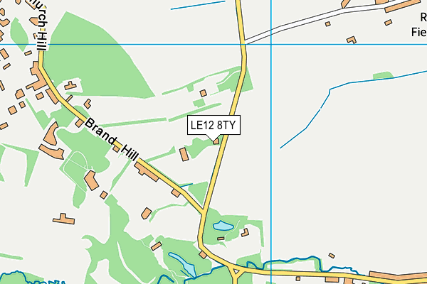 LE12 8TY map - OS VectorMap District (Ordnance Survey)