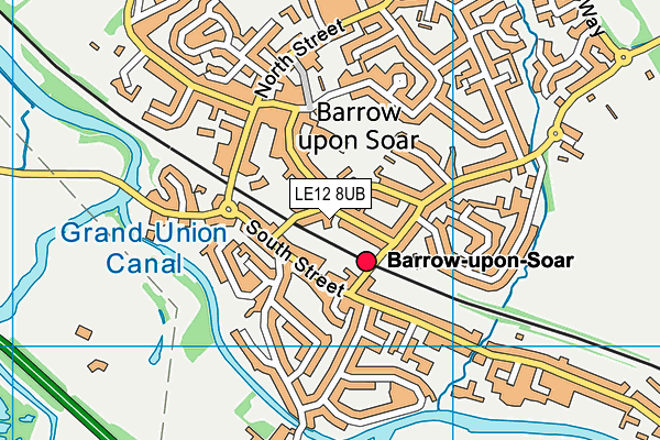 LE12 8UB map - OS VectorMap District (Ordnance Survey)