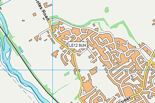 LE12 8UH map - OS VectorMap District (Ordnance Survey)