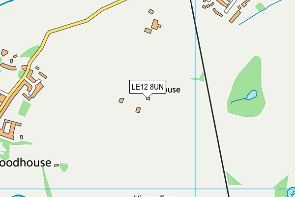 LE12 8UN map - OS VectorMap District (Ordnance Survey)