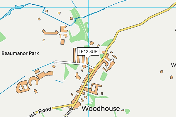 LE12 8UP map - OS VectorMap District (Ordnance Survey)