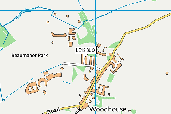 LE12 8UQ map - OS VectorMap District (Ordnance Survey)