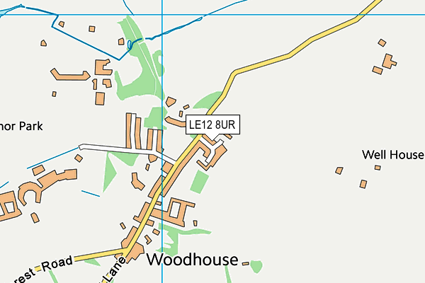 LE12 8UR map - OS VectorMap District (Ordnance Survey)