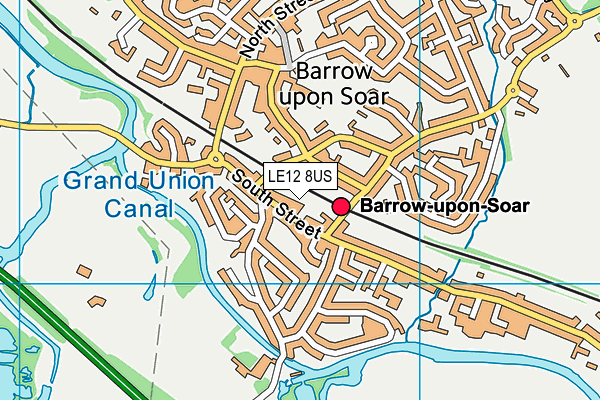 LE12 8US map - OS VectorMap District (Ordnance Survey)