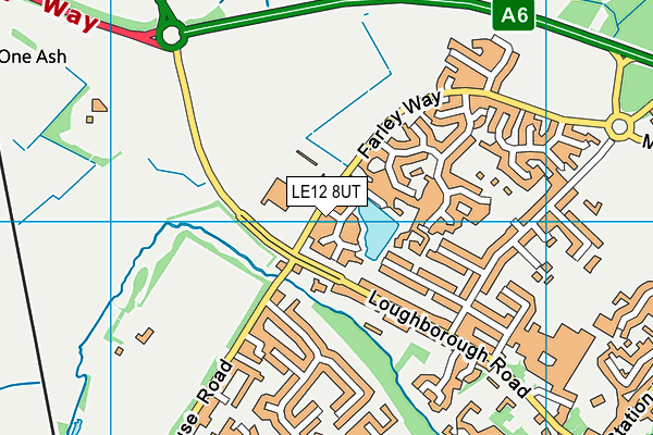 LE12 8UT map - OS VectorMap District (Ordnance Survey)