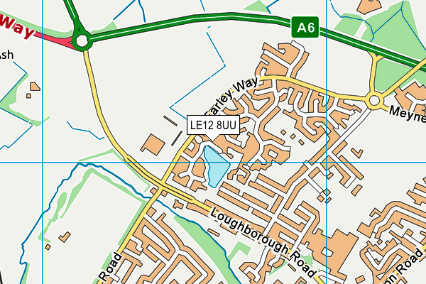 LE12 8UU map - OS VectorMap District (Ordnance Survey)