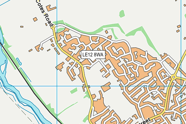 LE12 8WA map - OS VectorMap District (Ordnance Survey)