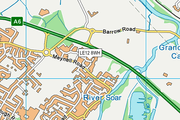 LE12 8WH map - OS VectorMap District (Ordnance Survey)