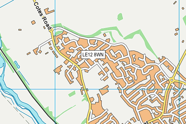 LE12 8WN map - OS VectorMap District (Ordnance Survey)