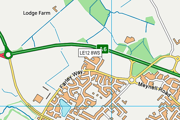 LE12 8WS map - OS VectorMap District (Ordnance Survey)