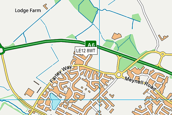 LE12 8WT map - OS VectorMap District (Ordnance Survey)