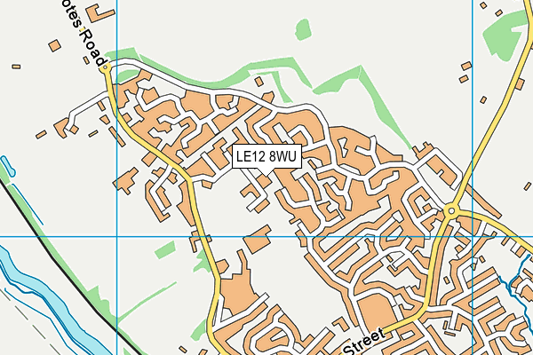 LE12 8WU map - OS VectorMap District (Ordnance Survey)