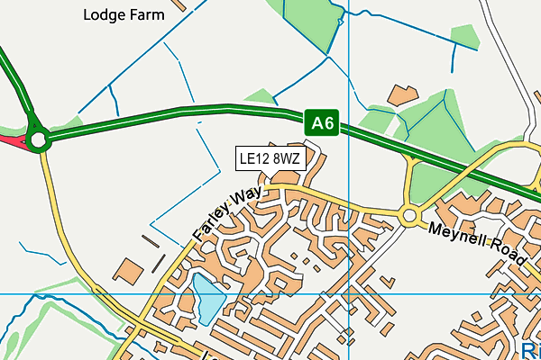 LE12 8WZ map - OS VectorMap District (Ordnance Survey)