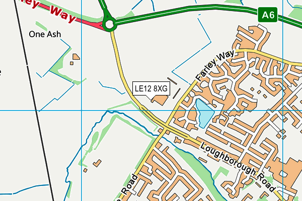 LE12 8XG map - OS VectorMap District (Ordnance Survey)