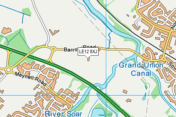 Riverside Park (Barrow Upon Soar) map (LE12 8XJ) - OS VectorMap District (Ordnance Survey)