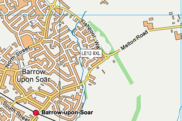 LE12 8XL map - OS VectorMap District (Ordnance Survey)