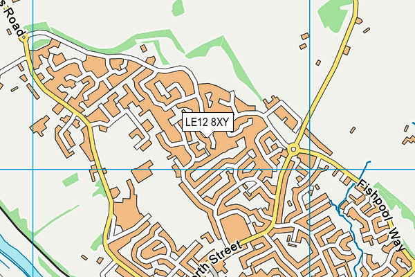 LE12 8XY map - OS VectorMap District (Ordnance Survey)