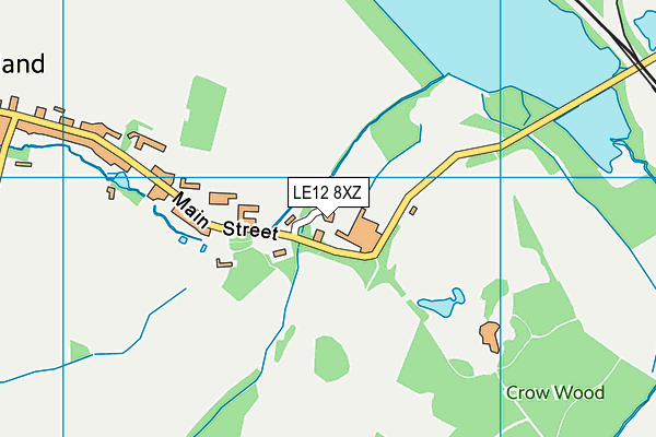 LE12 8XZ map - OS VectorMap District (Ordnance Survey)