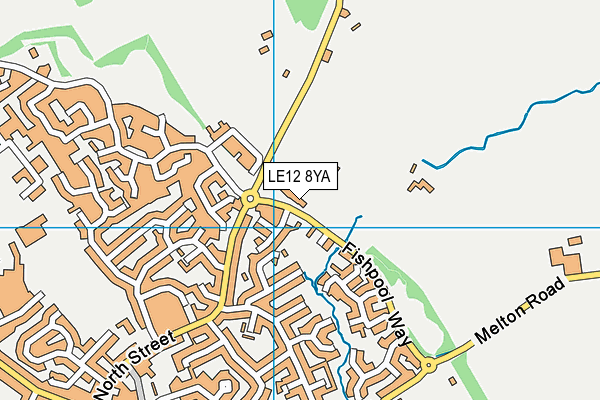 LE12 8YA map - OS VectorMap District (Ordnance Survey)