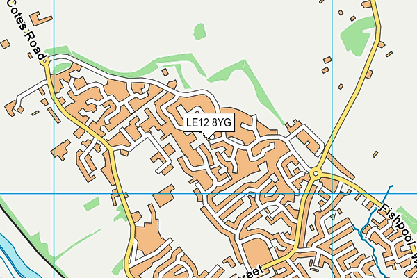 LE12 8YG map - OS VectorMap District (Ordnance Survey)