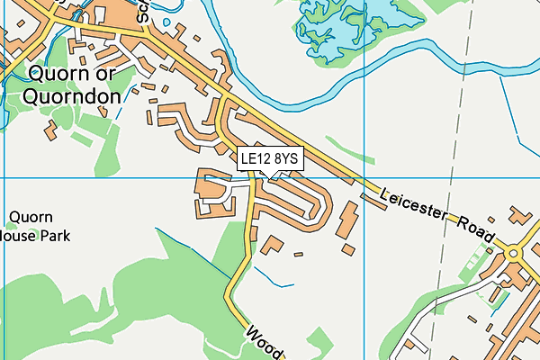 LE12 8YS map - OS VectorMap District (Ordnance Survey)