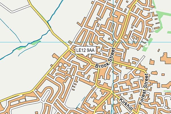 LE12 9AA map - OS VectorMap District (Ordnance Survey)