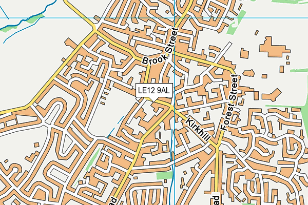 LE12 9AL map - OS VectorMap District (Ordnance Survey)
