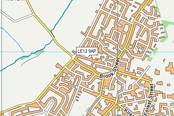 LE12 9AP map - OS VectorMap District (Ordnance Survey)