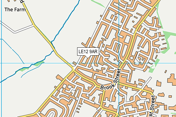 LE12 9AR map - OS VectorMap District (Ordnance Survey)