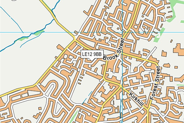 LE12 9BB map - OS VectorMap District (Ordnance Survey)