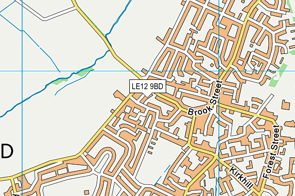 LE12 9BD map - OS VectorMap District (Ordnance Survey)
