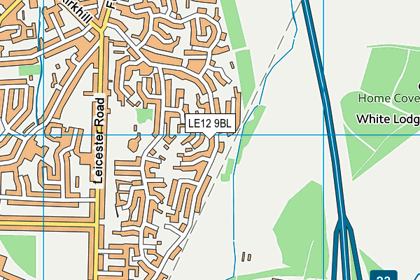 LE12 9BL map - OS VectorMap District (Ordnance Survey)